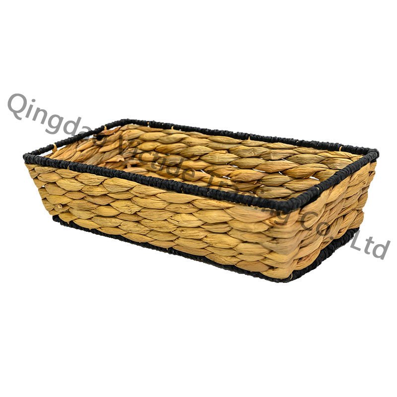 Natural Water Hyacinth Rectangular Storage Basket